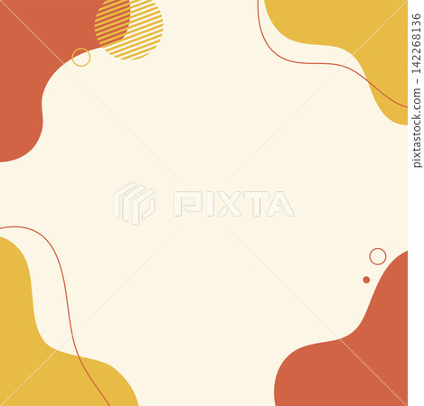 Cute autumn background/fluid shape background illustration material - flat hand drawn fluid blue Cute autumn background/fluid shape background illustration material - flat hand drawn fluid blue 142268136