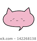 A relaxed cat speech bubble (with a face) 142268138