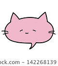 A relaxed cat speech bubble (with a face) 142268139