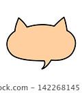 Cat-shaped speech bubble (orange) 142268145