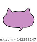 Cat-shaped speech bubble (purple) 142268147