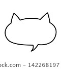 Cat-shaped speech bubble (transparent) 142268197