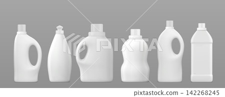 3d realistic plastic detergent bottle mockups 142268245