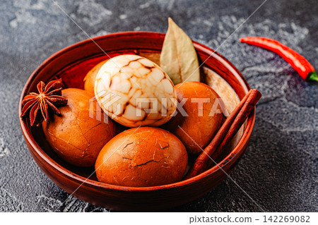 Brown and White Tea Marble Eggs Brown and White Tea Marble Eggs 142269082