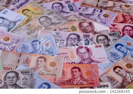 Thailand, Thai paper banknotes baht for settlements and financial transactions Thailand, Thai paper banknotes baht for settlements and financial transactions 142269145