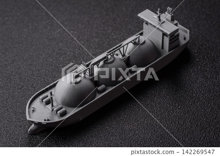 An LNG or oil tanker for maritime transport, energy resources and their movement. An LNG carrier An LNG or oil tanker for maritime transport, energy resources and their movement. An LNG carrier 142269547