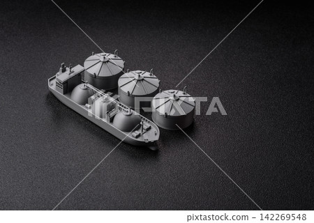 An LNG or oil tanker for maritime transport, energy resources and their movement. An LNG carrier An LNG or oil tanker for maritime transport, energy resources and their movement. An LNG carrier 142269548