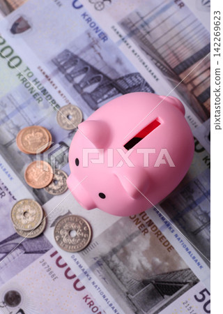A piggy bank as a concept for storing, accumulating, and saving financial resources. A piggy bank A piggy bank as a concept for storing, accumulating, and saving financial resources. A piggy bank 142269623