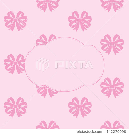 Elegant background with gift ribbon bows and vintage frame Elegant background with gift ribbon bows and vintage frame 142270098