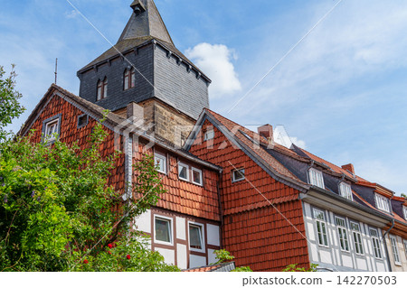 the old city of Hildesheim in germany 142270503