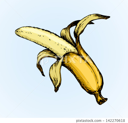 Banana. Vector drawing icon sign 142270618