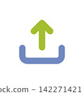 Upload Sign Icon Vector Template Illustration Design 142271421