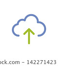 Upload Sign Icon Vector Template Illustration Design 142271423
