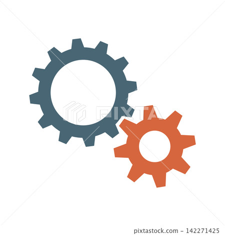 Gear Icon Vector Template, Flat Design Engineering Cogwheel Illustration Design Gear Icon Vector Template, Flat Design Engineering Cogwheel Illustration Design 142271425