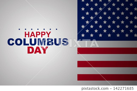 Columbus Day Celebration with the US flag Columbus Day Celebration with the US flag 142271685