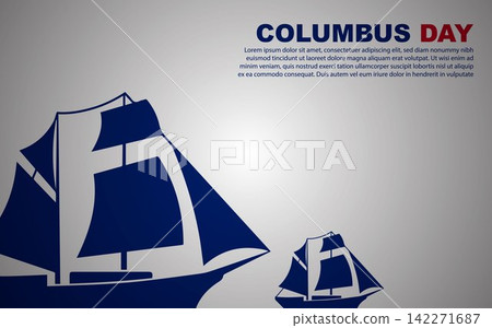 Columbus Day Celebration with the US flag 142271687
