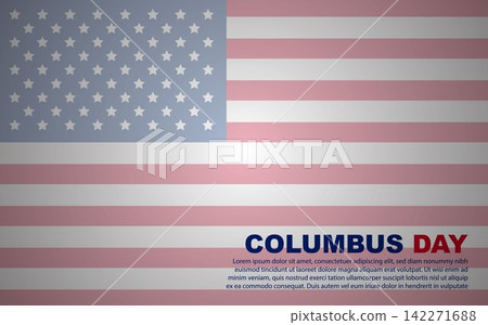 Columbus Day Celebration with the US flag Columbus Day Celebration with the US flag 142271688