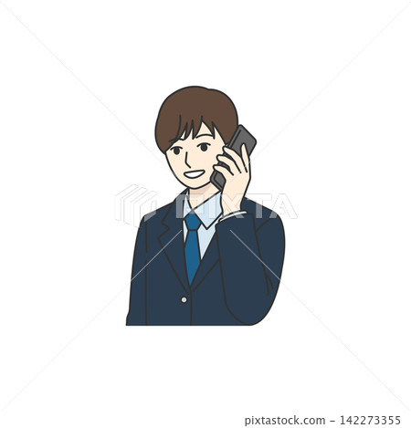 男性,海軍藍西裝,電話客服,呼叫中心。 男性,海軍藍西裝,電話客服,呼叫中心。 142273355