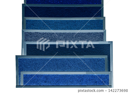 Samples various blue cold color navy decorative plasters material interior design object repair construction stucco isolated Samples various blue cold color navy decorative plasters material interior design object repair construction stucco isolated 142273698