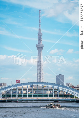 東京都會區:中央區東京晴空塔與永泰橋景色 東京都會區:中央區東京晴空塔與永泰橋景色 142274257