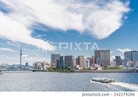 東京都會區:中央區東京晴空塔與永泰橋景色 東京都會區:中央區東京晴空塔與永泰橋景色 142274266