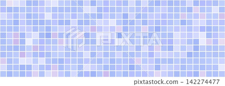 Blue ceramic tile background, seamless square mosaic pattern for bathroom wall and floor. Blue ceramic tile background, seamless square mosaic pattern for bathroom wall and floor. 142274477