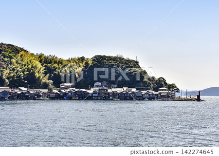 View of the boathouses from a sightseeing boat on the Ine Bay. View of the boathouses from a sightseeing boat on the Ine Bay. 142274645