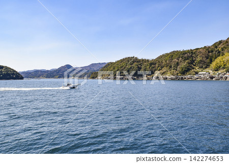 View from a sightseeing boat on a tour of Ine Bay 142274653