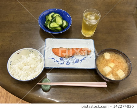 看起來很美味、做法簡單的日式晚餐。 看起來很美味、做法簡單的日式晚餐。 142274820