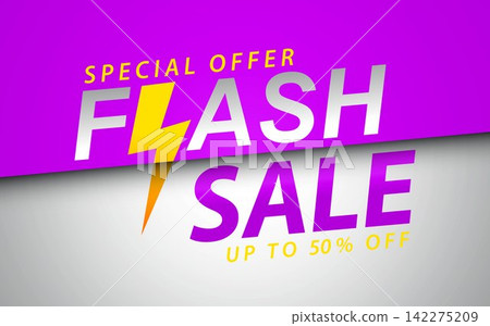Flash Sale banner for web or social media. Flash Sale banner for web or social media. 142275209