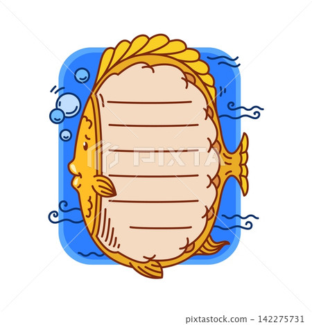 Discuss fish funny cartoon animal kids memo note template. Diary label, to do list vector frame. Children scrapbook memo note or cute aquarium animal schedule sticker with ocean fish cute character Discuss fish funny cartoon animal kids memo note template. Diary label, to do list vector frame. Children scrapbook memo note or cute aquarium animal schedule sticker with ocean fish cute character 142275731