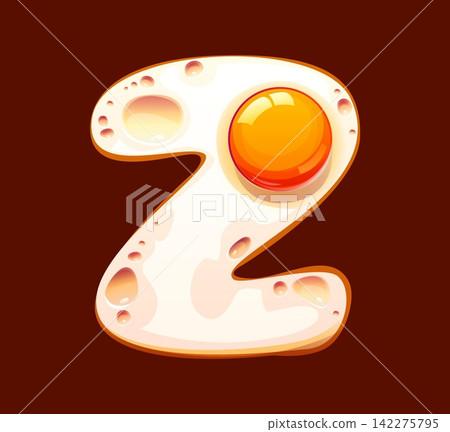 Cartoon cooked egg breakfast English alphabet font type, typeset letter Z. Omelette type letter, cooked egg breakfast kids ABC typeface vector sign. Healthy food typeset font symbol Cartoon cooked egg breakfast English alphabet font type, typeset letter Z. Omelette type letter, cooked egg breakfast kids ABC typeface vector sign. Healthy food typeset font symbol 142275795