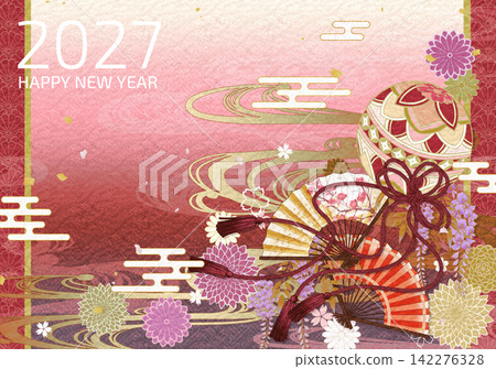 Japanese modern New Year's card templates Japanese modern New Year's card templates 142276328