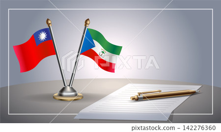 Small national flag of Taiwan and Equatorial Guinea flag Relation, Template Vector Illustration Small national flag of Taiwan and Equatorial Guinea flag Relation, Template Vector Illustration 142276360