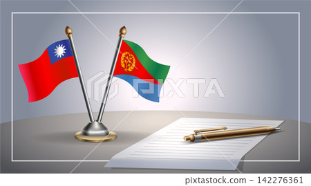 Small national flag of Taiwan and Eritrea flag Relation, Template Vector Illustration Small national flag of Taiwan and Eritrea flag Relation, Template Vector Illustration 142276361