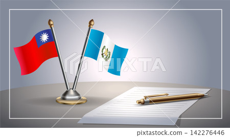 Small national flag of Taiwan and Guatemala flag Relation, Template Vector Illustration Small national flag of Taiwan and Guatemala flag Relation, Template Vector Illustration 142276446
