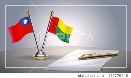 Small national flag of Taiwan and Guinea Bissau flag Relation, Template Vector Illustration Small national flag of Taiwan and Guinea Bissau flag Relation, Template Vector Illustration 142276448