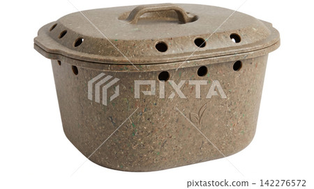 Brown speckled compost bin with matching lid and ventilation holes container recycling sustainable biodegradable speckled composite material ventilation household agriculture gardening Brown speckled compost bin with matching lid and ventilation holes container recycling sustainable biodegradable speckled composite material ventilation household agriculture gardening 142276572