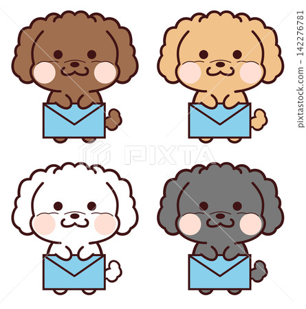 玩具貴賓犬套裝(含信件)/淺藍色 玩具貴賓犬套裝(含信件)/淺藍色 142276781