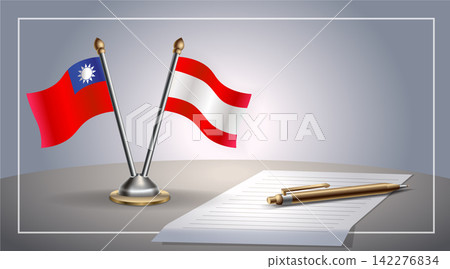 Small national flag of Taiwan and Tahiti flag Relation, Template Vector Illustration Small national flag of Taiwan and Tahiti flag Relation, Template Vector Illustration 142276834