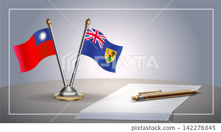 Small national flag of Taiwan and Turk and Caicos flag Relation, Template Vector Illustration Small national flag of Taiwan and Turk and Caicos flag Relation, Template Vector Illustration 142276845