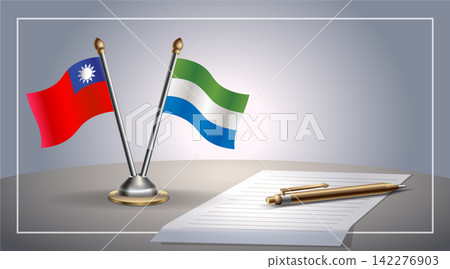 Small national flag of Taiwan and Sierra Leone flag Relation, Template Vector Illustration Small national flag of Taiwan and Sierra Leone flag Relation, Template Vector Illustration 142276903