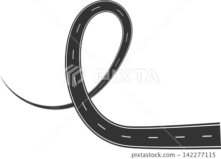 Road curves with white markings, highway, traffic, street, race Road curves with white markings, highway, traffic, street, race 142277115