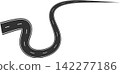 Road curves with white markings, highway, traffic, street, race 142277186