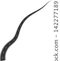 Road curves with white markings, highway, traffic, street, race 142277189