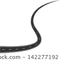 Road curves with white markings, highway, traffic, street, race 142277192
