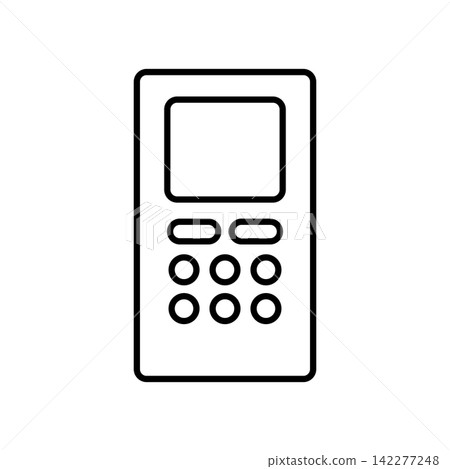 Icon illustrations of remote controls for operating home appliances and devices. Icon illustrations of remote controls for operating home appliances and devices. 142277248