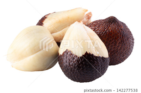 Salak fruit or snake fruit isolated on white background. Salak fruit or snake fruit isolated on white background. 142277538