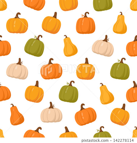 Seamless Pumpkin Pattern Seamless Pumpkin Pattern 142278114