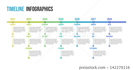 Horizontal Timeline Infographics 142278116